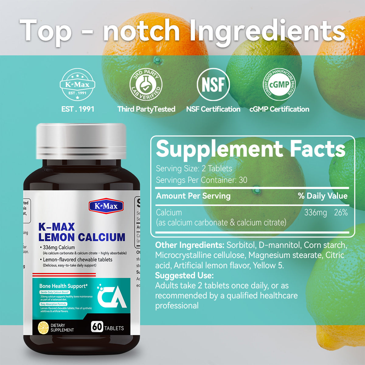 CALCIUM LEMON FLAVOR